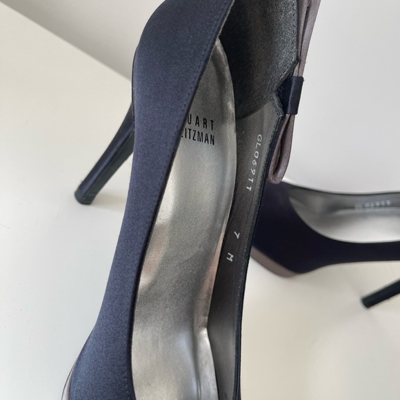 Stuart Weitzman Silk Bow Stiletto Heels - Picture 9 of 10